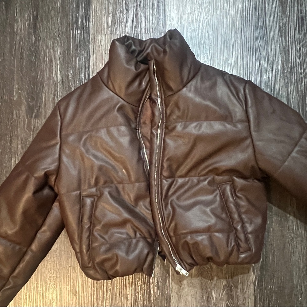 Brown Women's Puffer Jacket